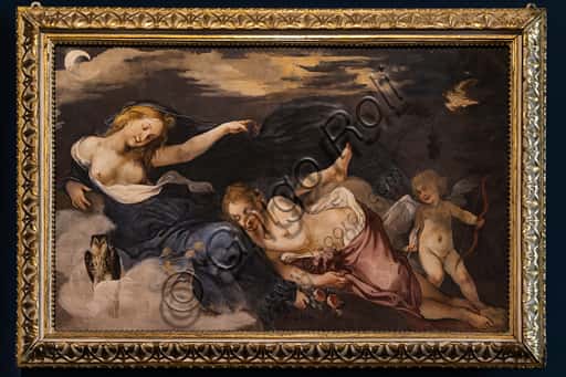 "La Notte con Aurora e un Amorino" di Giovanni da San Giovanni: Affresco Barocco
