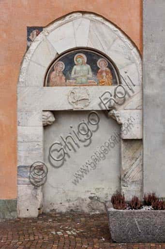 15th-Century Fresco in the Lunette: Side Portal of Bormio's Collegiate Church