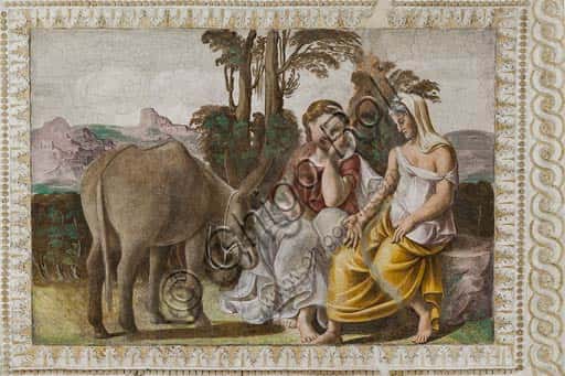 Affresco delle Metamorfosi di Apuleio nella Sala dell'Asino d'Oro, Rocca dei Rossi