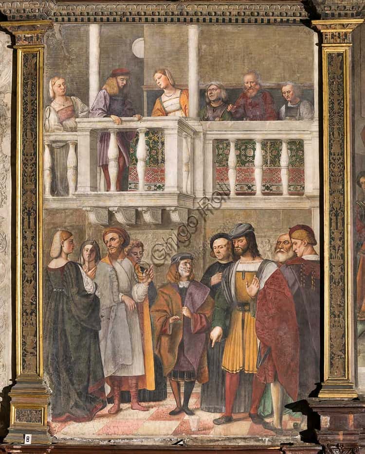 Il Miracolo del Bicchiere: Affresco di Girolamo Dal Santo del 1511