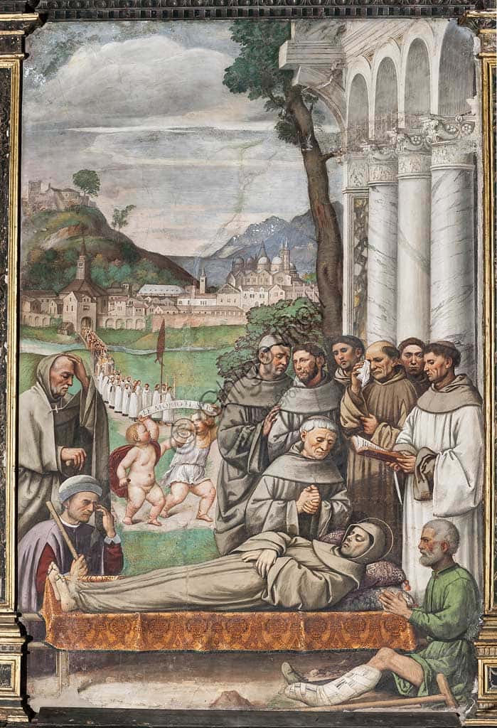 Death of Saint Anthony: Fresco by Girolamo Dal Santo in Padua