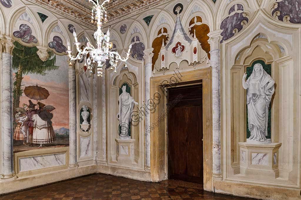 A Summer Walk by Giandomenico Tiepolo in the Room of False Gothic Architectures