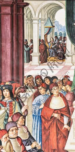 Fresco of Aeneas Sylvius Piccolomini Submitting to Pope Eugenius IV