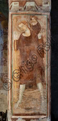 St. Christopher Fresco in Orvieto's Badia (13th Century)