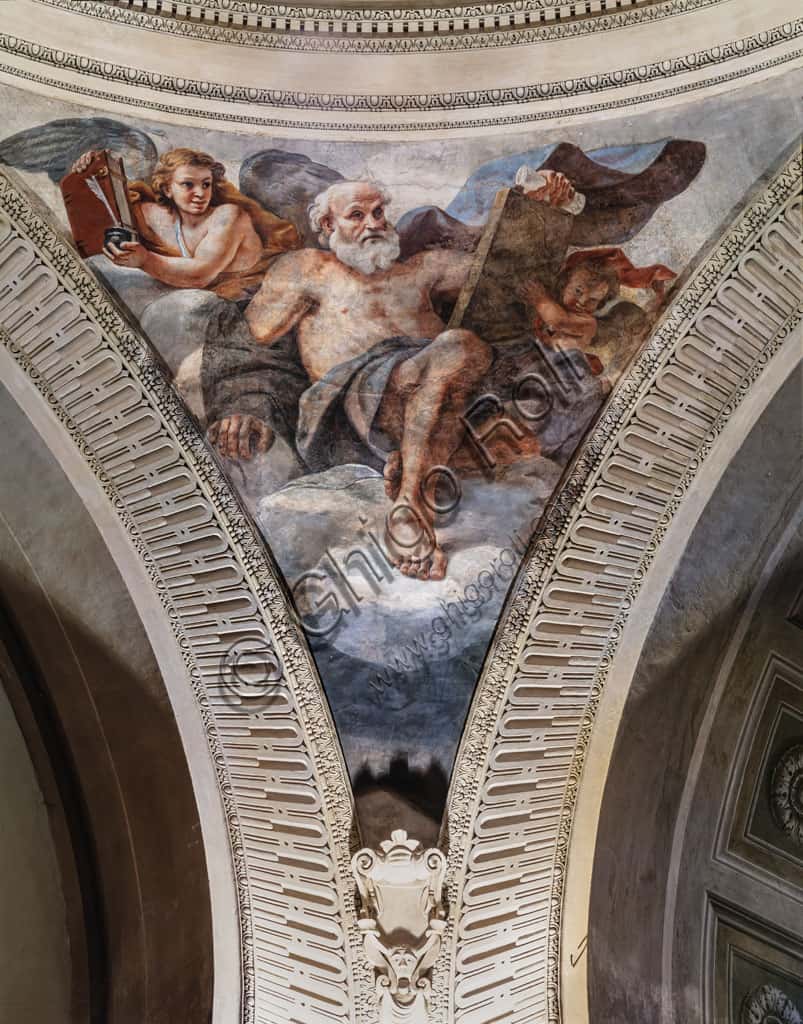 Fresco of Saint Matthew the Evangelist by Mattia Preti (1651-1652)