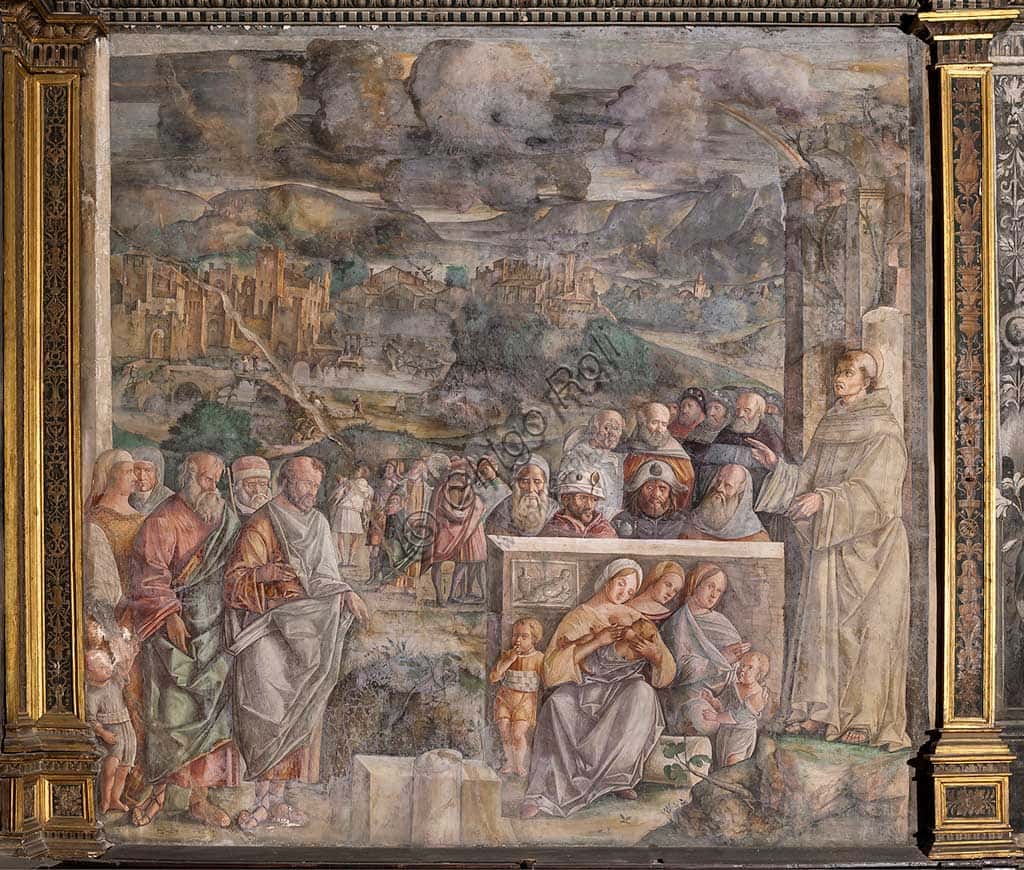 St. Anthony Arrives in Padua, fresco by G.A. Corona (1509)