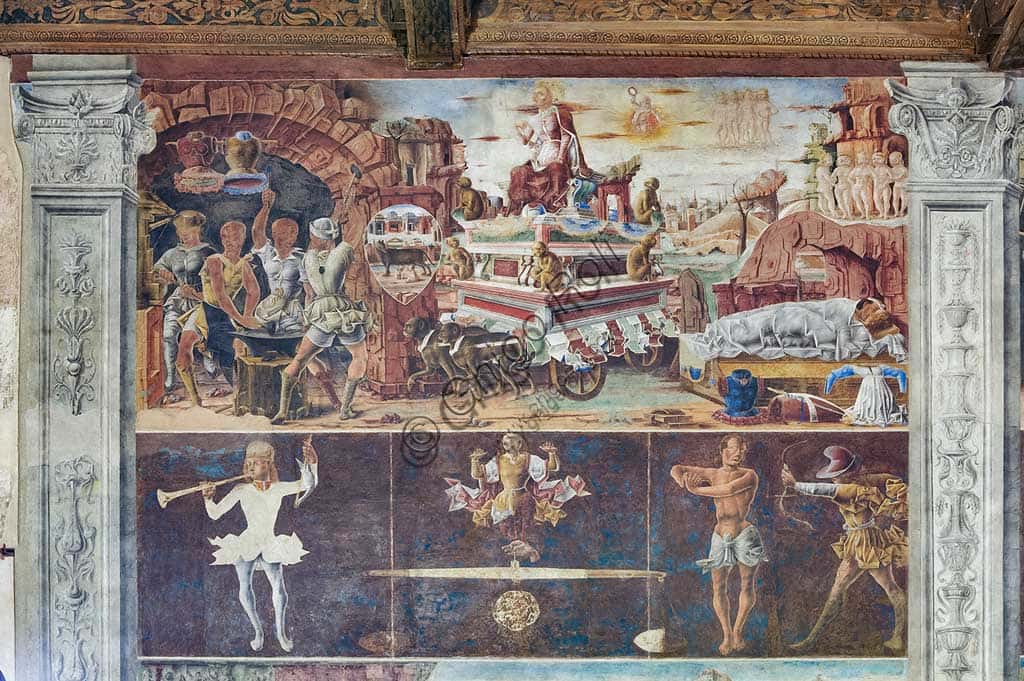 Fresco 'September' in the Hall of the Months at Palazzo Schifanoia