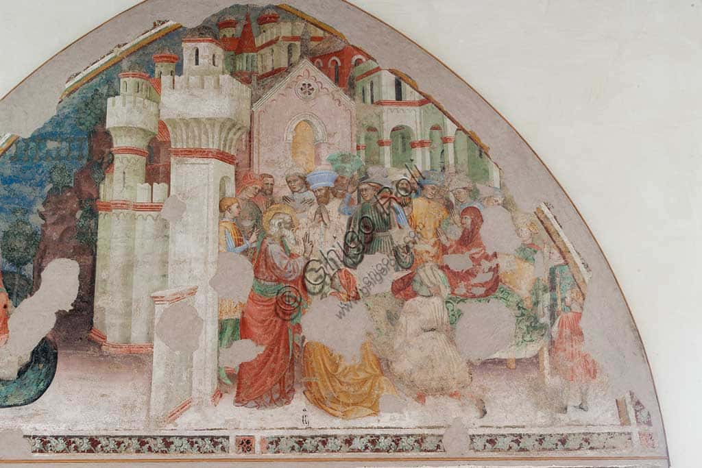 Affresco Staccato di San Domenico Ferrara: Storie di San Giovanni Evangelista