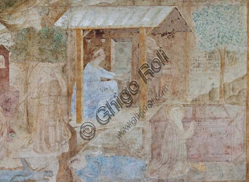 Buffalmacco's Thebaid Fresco: Woman, Saints, Monk at Pisa Cemetery