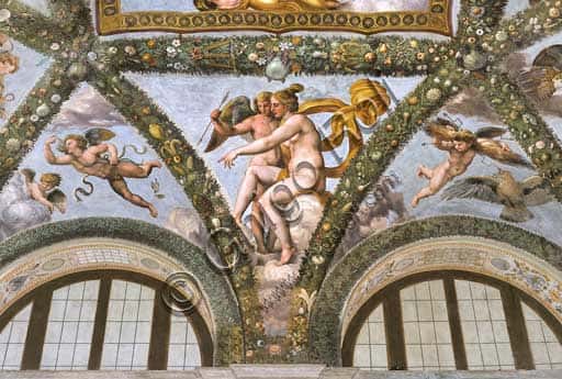 Venus and Cupid Fresco in the Cupid and Psyche Loggia, Villa Farnesina