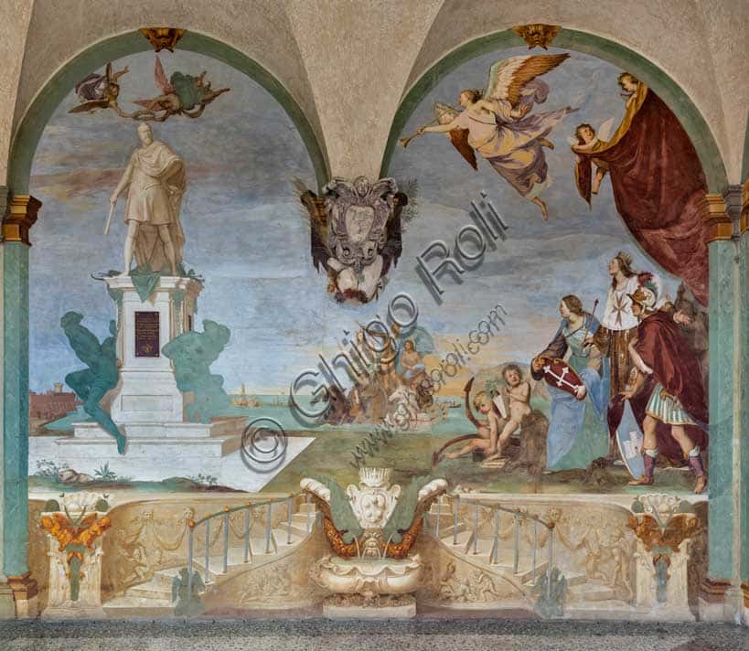 Affresco 'Predominio della Toscana sul mare' di Volterrano a Villa La Petraia