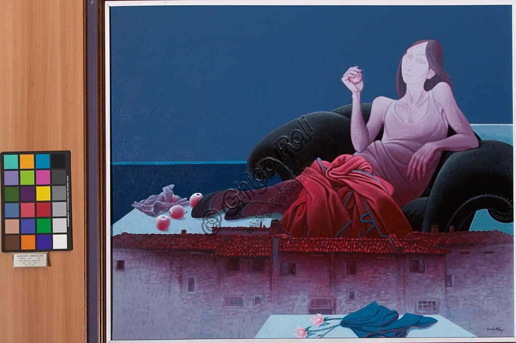 Alberto Cavallari: "Interno Esterno" - Dipinto Olio su Tela della Collezione Assicoop-Unipol