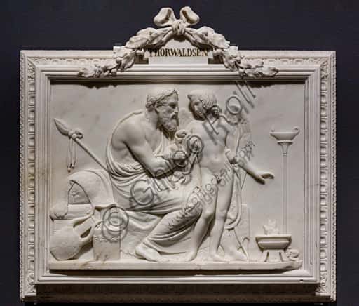 Cupid and Anacreon: Marble Sculpture by Bertel Thorvaldsen (1824)