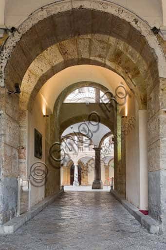 Entrance Hall of the Palazzo dei Normanni: Gateway to Maqueda Courtyard