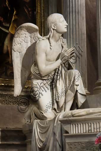Angel Tabernacle Sculpture by Giuseppe Gagini in Genoa Cathedral