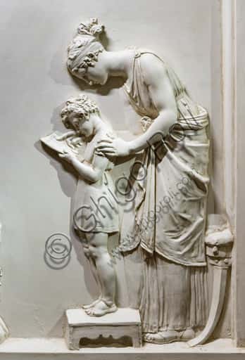 Teaching to Ignorant by Antonio Canova: 1795 Plaster Sculpture Detail