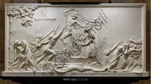 Death of Priam by Antonio Canova: Neoclassical Plaster Sculpture 1787-90