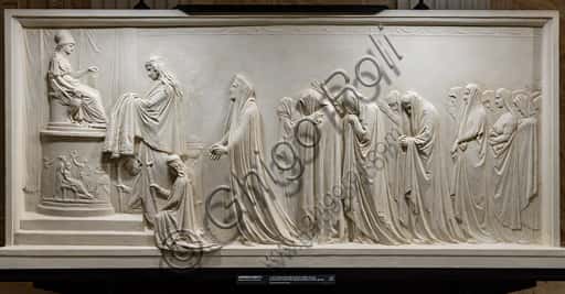 Plaster Sculpture by Canova: Hecuba and the Trojan Women Offering the Peplum to Athena