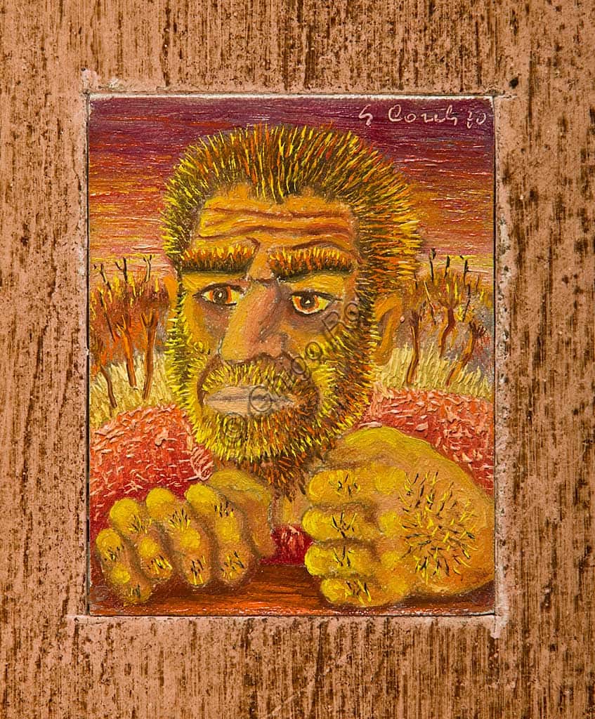 Self Portrait by Gino Covili: Oil Painting in the Assicoop Unipol Collection