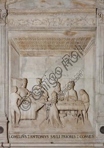 King Herod's Feast: Marble Bas-relief by Giovanni d'Aria in Genoa
