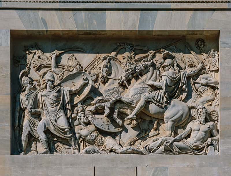 Bas-Relief 'The Kulm Battle' by Claudio Monti on the Arch of the Peace