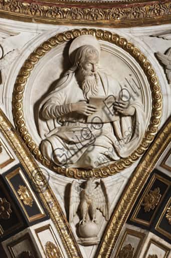 Marble Bas-Relief of St. John the Evangelist by Giovanni D'Aria in Genoa