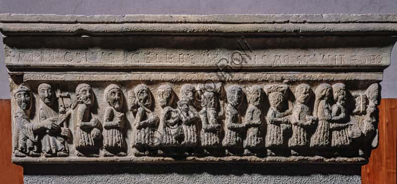 Bas-relief 'Saint Ambrose drives out the Arians' - Sforza Castle Milan