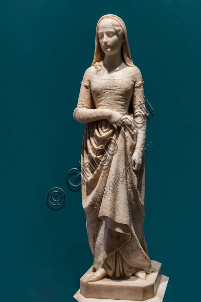 Beatrice by Giovanni Dupré: 19th Century Marble Sculpture