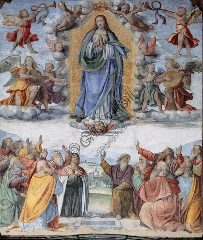 The Assumption of the Virgin by Bernardino Luini: Fresco in Milan