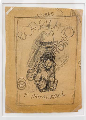 Marcello Dudovich Pencil Sketch for the Borsalino Hat Advertising Poster 1921