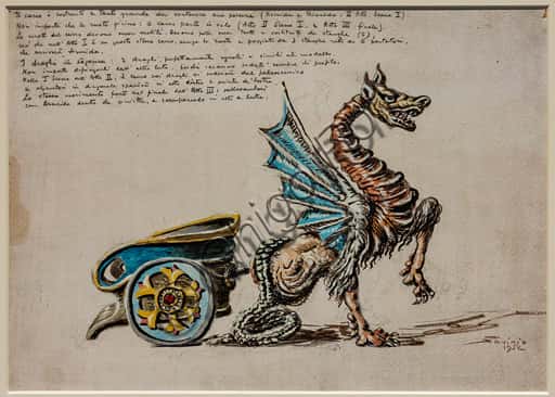 The Chariot of Armida, Sketch by Alberto Savinio, 1952 - Museo Novecento
