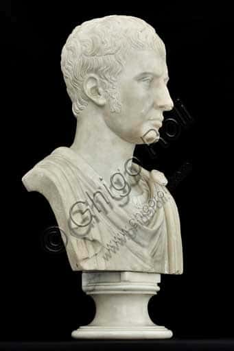 Busto di Francesco IV d'Este di Giuseppe Pisani - Scultura Marmorea