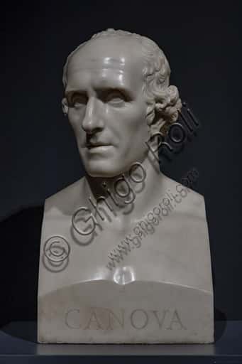 Marble Portrait Bust of Antonio Canova by Gaetano Matteo Monti (1809-10)