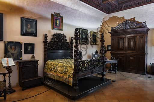 Bedroom at the Rocca Sanvitale in Fontanellato: Architecture and Details