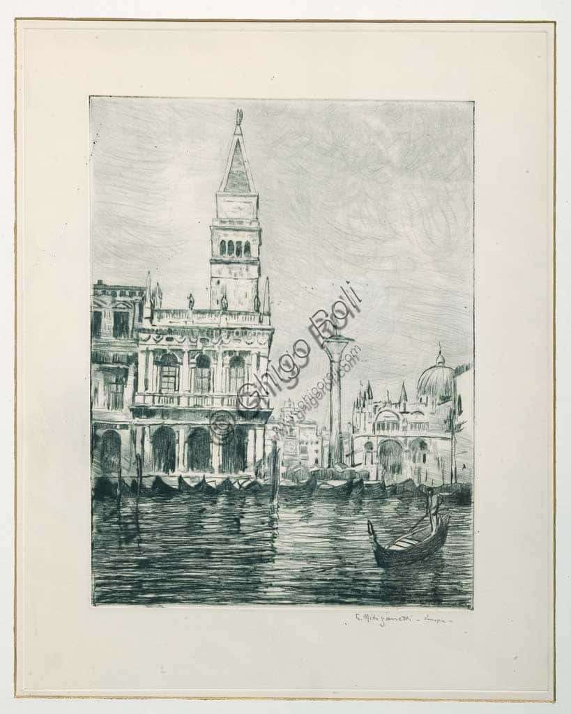 The Grand Canal in Venice: Etching and Aquatint by Giuseppe Miti Zanetti