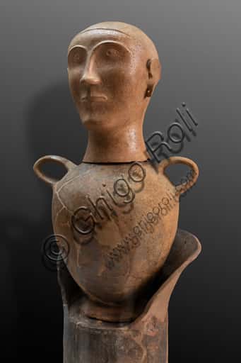 Etruscan Canopic Urn at the Faina Museum in Orvieto (6th Century BC)