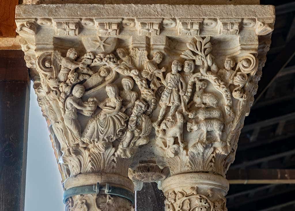 The Nativity Capital in the Monreale Duomo Cloister