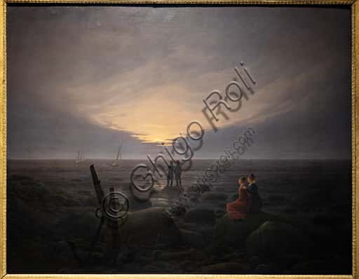 Caspar David Friedrich: 'Luna nascente sul mare' - Analisi del dipinto