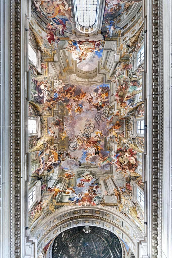 Gloria di S. Ignazio: l'affresco di Andrea Pozzo nella volta della Chiesa di S. Ignazio a Roma
