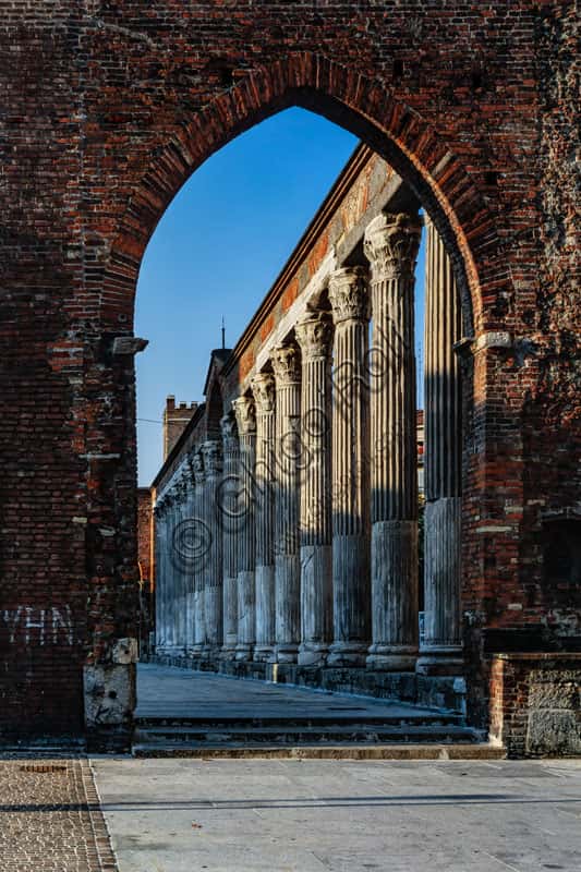 Roman Corinthian Columns of the Basilica of San Lorenzo Maggiore in Milan