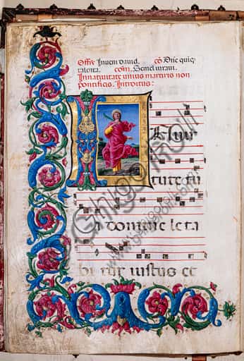 Corale Cod. 16.1: 'Santo Martire' di Liberale da Verona nella Libreria Piccolomini