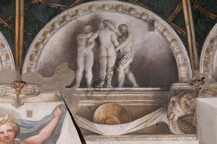 Correggio's The Three Graces: Monochrome Fresco in the Chamber of St Paul, Parma