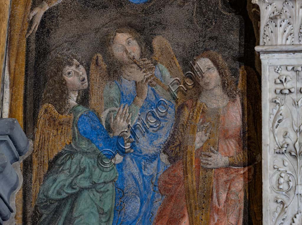 Miracolo del Sacramento di Cosimo Rosselli: angeli musicanti