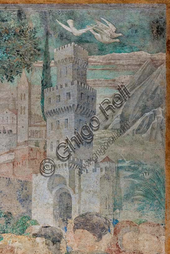 Costruzione della Torre di Babele: affresco di Benozzo Gozzoli nel Camposanto di Pisa