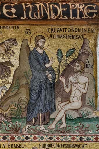 Creation of Adam: 12th-Century Mosaic in the Palatine Chapel