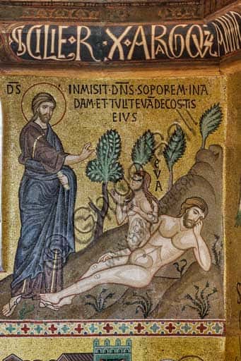 The Creation of Eve: 12th Century Mosaic in the Palatine Chapel