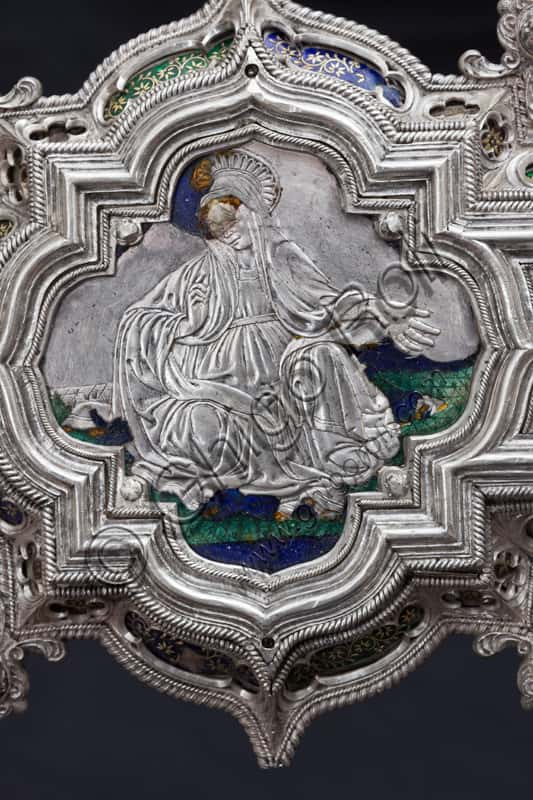 Cross of the Treasure of St. John: Upper Detail with Madonna Figure