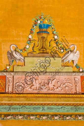 Ceiling Decoration with Swans in the Royal Palace of Palermo