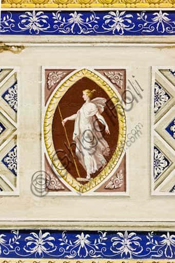 Decorazione a Spoletta con Ninfa nella Sala Rossa del Palazzo dei Normanni