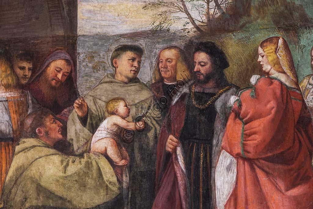 Titian's 1511 Fresco: The Baby Proclaims the Innocence of the Mother